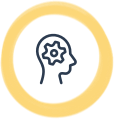 head with gear icon indicating visual thinking