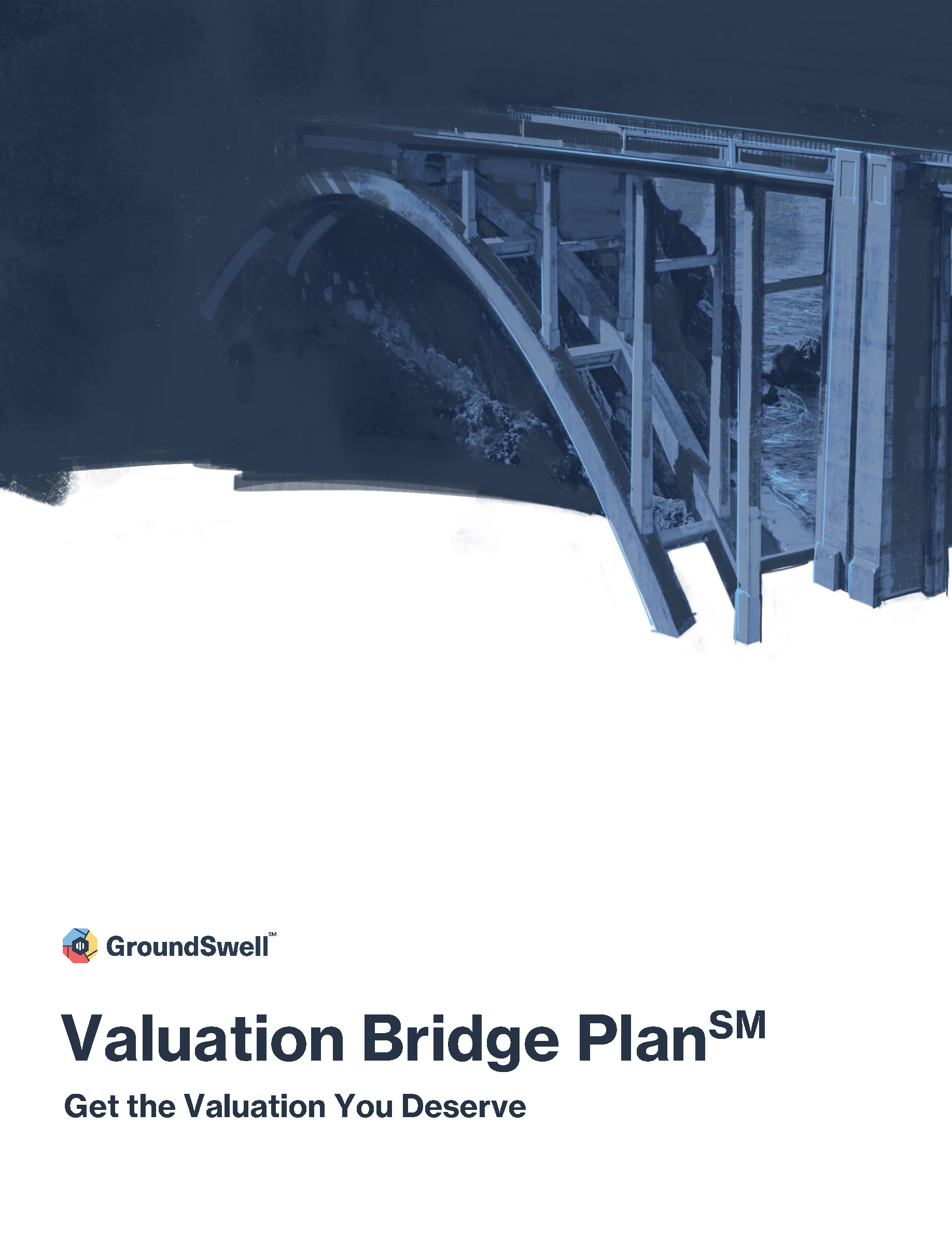 Cover page of a document with a bridge in the background